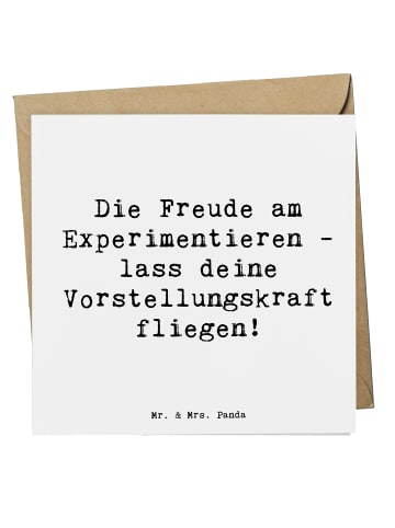 Mr. & Mrs. Panda doppelkarte Spruch Die Freude am Experimentiere... in Weiß