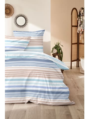 Hahn Bettwäsche Renforce Fresh Stripe in blau