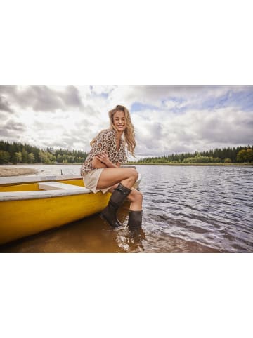 Aniston CASUAL Schlupfbluse in ecru-dunkelbraun-beige
