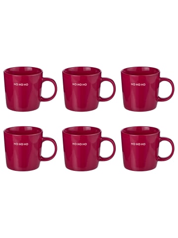 Butlers Tasse GOOD VIBES 6er-Set HoHoHo in Rot