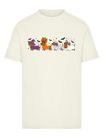F4NT4STIC T-Shirt Halloween Cute Dackel in sand