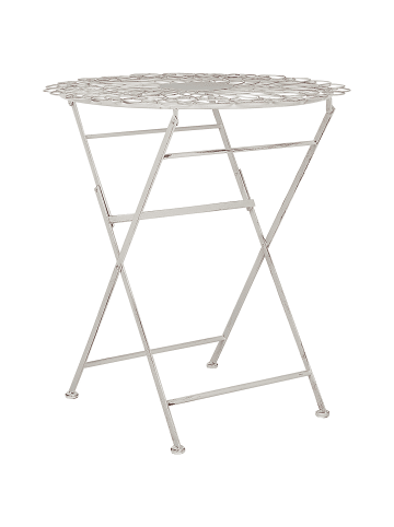 Beliani Gartentisch STIFFE in Weiß - (W) 70 x (H) 76 x (L) 70 cm