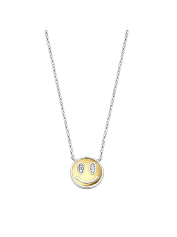 Ti Sento Milano Collier "Anhänger Smiley vergoldet" in Silber