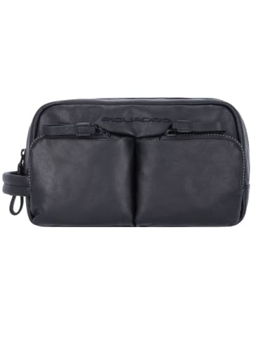 Piquadro Harper Kulturbeutel Leder 23 cm in black