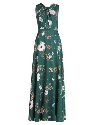 Vera Mont Abendkleid mit Blumenprint in Khaki/Rosé