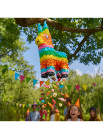 relaxdays 3-tlg. Pinata Set "Esel" in Bunt