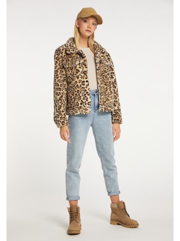 taddy Damen Jacke Aus Kunstfell in Leo
