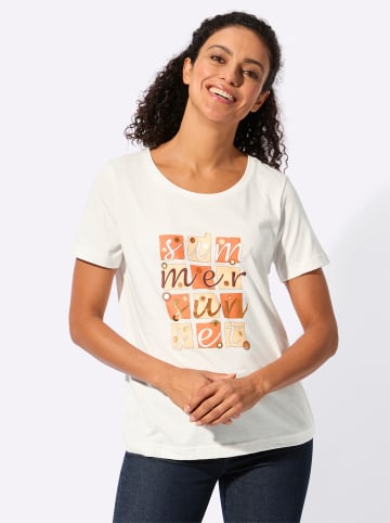 WITT WEIDEN Kurzarmshirt in ecru-papaya