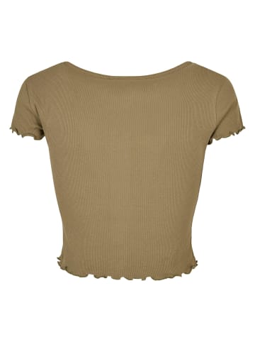 Urban Classics Cropped T-Shirts in khaki