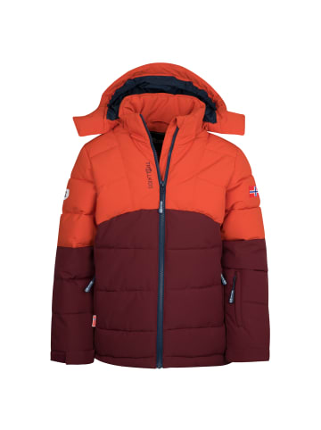 Trollkids Winterjacke "Gryllefjord" in Dunkelorange/Kastanienbraun/Mystik Blau