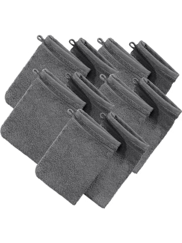 Erwin Müller Frottier Waschhandschuh 10er-Pack Heidelberg in anthrazit