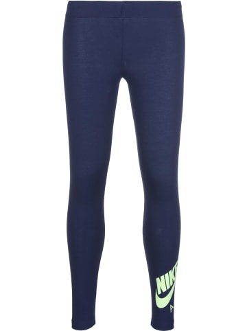 Nike Leggings in blue void/lime glow