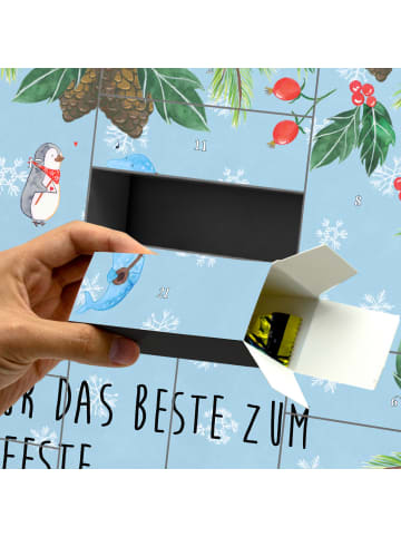 Mr. & Mrs. Panda Befüllbarer Adventskalender Big Einheit mit Spruch in Eisblau
