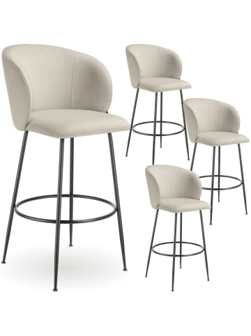 tectake Barstuhl gepolstert, 51 x 60 x 106 cm, Belastbarkeit 120 kg