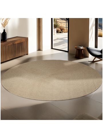 tectake Geflochtener Teppich Vibe, strapazierfähig und pflegeleicht, braun
