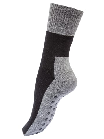 Vincent Creation® ABS Socken 4 Paar Stoppersocken in Schwarz/Grau