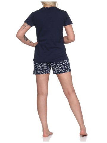 NORMANN Shorty kurzarm Pyjama - 74018 in marine