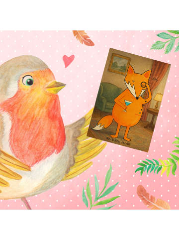 Mr. & Mrs. Panda Beileidskarte Fuchs Lord Design ohne Spruch in Weiß