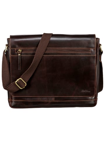 Red Baron Umhängetasche in Rotbraun - (L) 36 x (B) 30 x (H) 10 cm