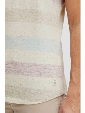 BLEND Rundhalsshirt BHEfkin 20706846ME Kurzarmshirt mit Inside-Out Print in Streifenoptik in Rot