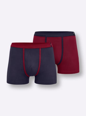 WITT WEIDEN Hose kurz in marine + dunkelrot