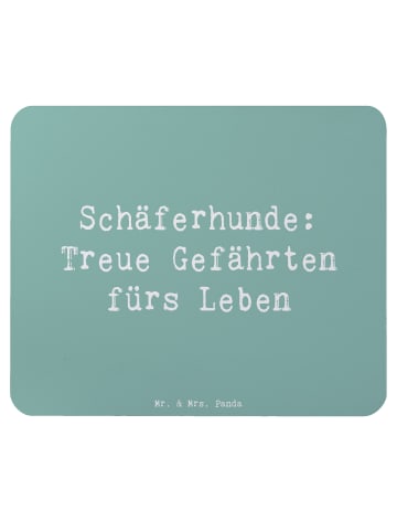 Mr. & Mrs. Panda Mauspad Spruch Schäferhund Gefährten mit Spruch in Meeresbrise