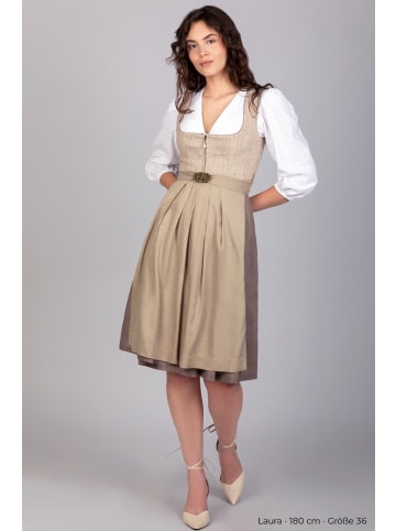 Edelnice Midi Dirndl Edith Champagner in creme