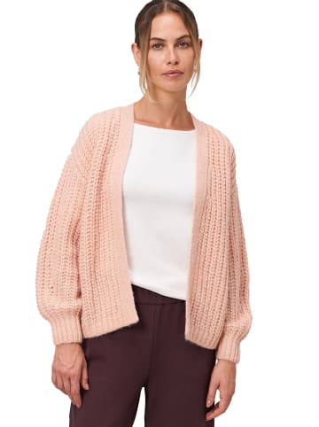 Zero  Grobstrickjacke offener Style in Light Rose Melange