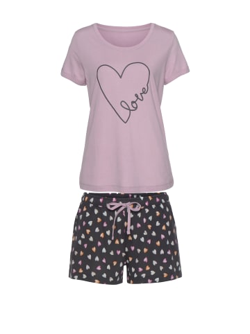 Vivance Active Shorty in lila, anthrazit-gemustert