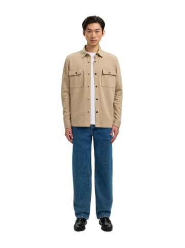 SELECTED HOMME Jacke SLHJACKIE SWEAT in Beige