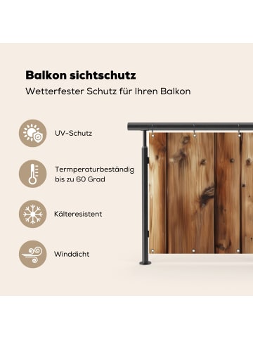 OnlyWow Balkonsichtschutz Buchefarben