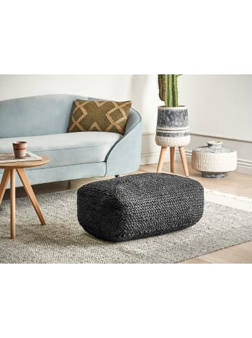 Beliani Bodenkissen ISARDA in Schwarz - (W) 40 x (H) 20 x (L) 70 cm