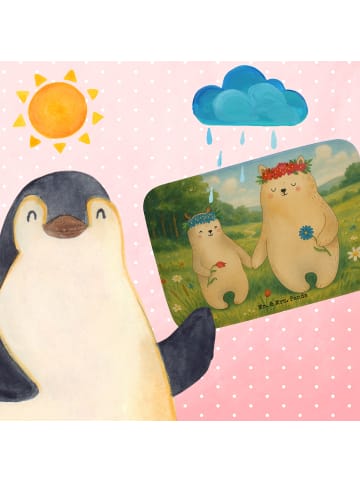 Mr. & Mrs. Panda Badteppich Bären mit Blumenkranz Design ohne Sp... in Weiß