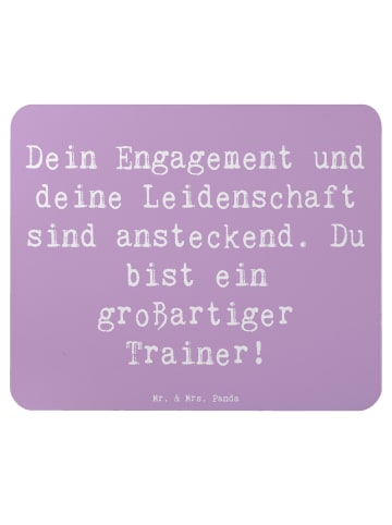 Mr. & Mrs. Panda Mauspad Spruch Großartiger Trainer mit Spruch in Lavendeltraum