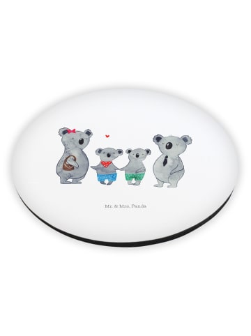 Mr. & Mrs. Panda Rund Magnet Koala Familie zwei ohne Spruch in Weiß