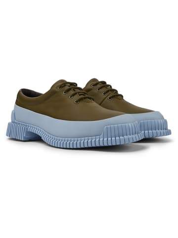 Camper Schnürschuhe " Pix " in Dunkelgrün / Hellblau