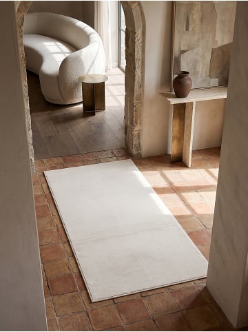 KADIMA DESIGN Teppichläufer Uni Antirutsch weich wohnlich Wohnzimmer Schlafzimmer in Creme