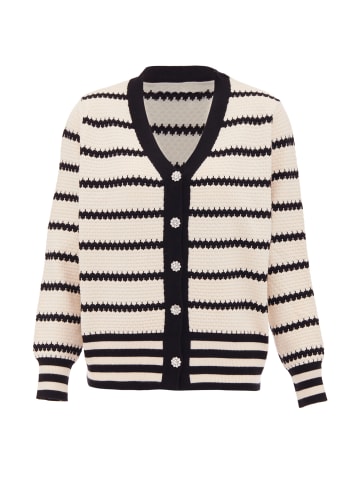 usha BLUE LABEL Cardigan in Wollweiss Schwarz