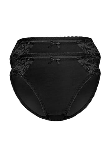 Sassa Slip Classic Lace 2er Pack in schwarz