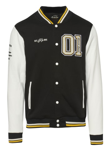 KOROSHI Sweatshirt Jacke in schwarz
