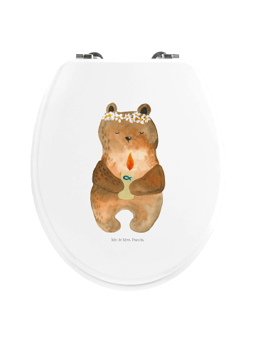 Mr. & Mrs. Panda WC Sitz Bär Kommunion ohne Spruch in Weiß