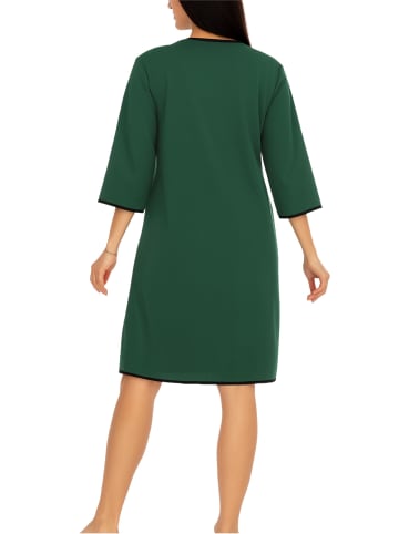 Aquarti Aquarti Damen Bademantel mit Reißverschluss 3/4 Ärmel in grün Modell 1