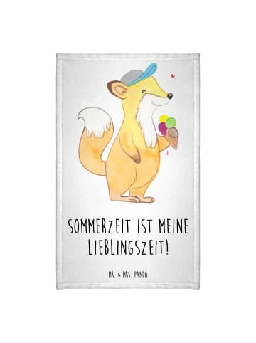 Mr. & Mrs. Panda Gästehandtuch Sommer Freude mit Spruch in Weiß