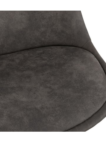 KADIMA DESIGN Barhocker Metall mit Textil Bezug | Dunkelgrau in Anthrazit