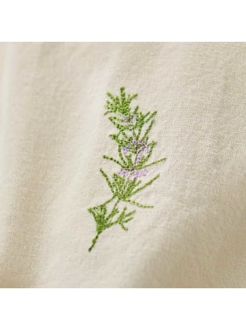 IB Laursen Stoffserviette SUMMER VIBES Creme Weiß mit ROSMARINZWEIG