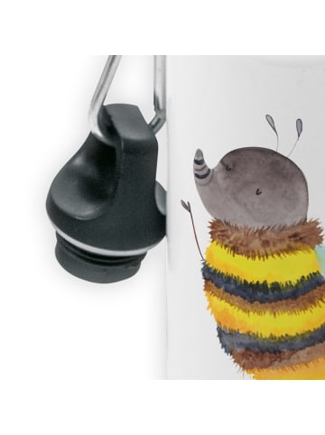 Mr. & Mrs. Panda Kindertrinkflasche Hummel flauschig ohne Spruch in Weiß