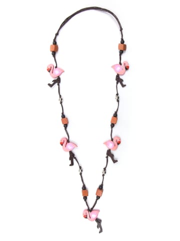 collezione alessandro Lange Kette " Flamingo " in rosa