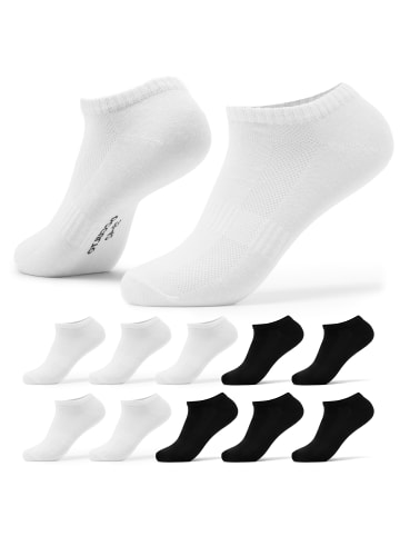 Occulto 10er Pack Sneakersocken Johannes in Schwarz/Weiß