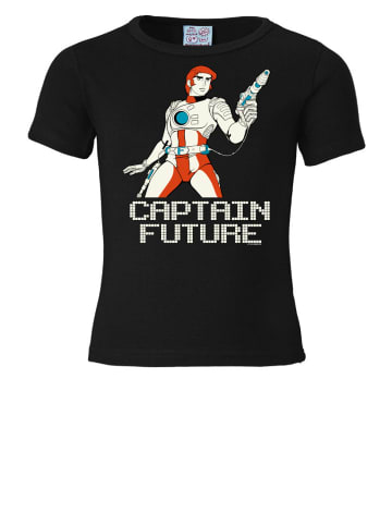 Logoshirt T-Shirt Captain Future in schwarz