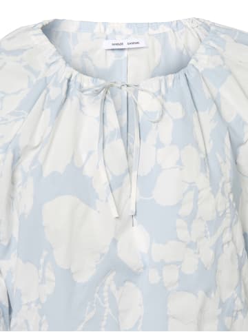 SAMSOE & SAMSOE Bluse Samatera in hellblau weiß